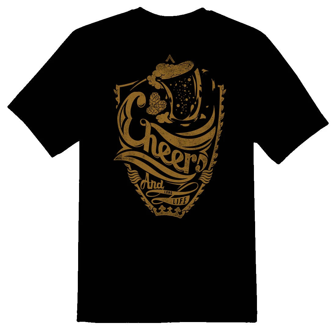 Cheers drinks drinking black or white tee shirt
