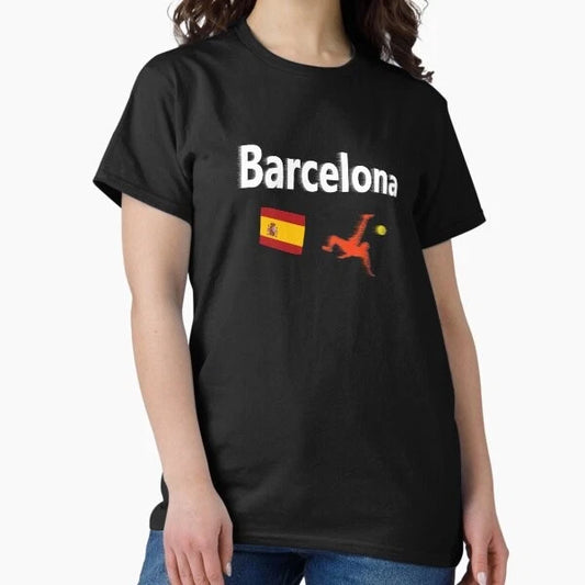 Barcelona, Spain Soccer abstract design Class T-Shirt Made in US/AUS Size S-2XL