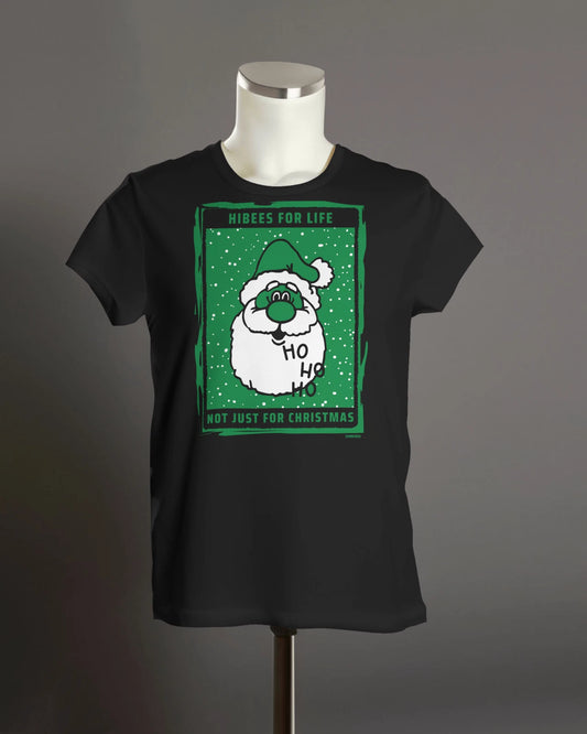 HIBEES For Life T Shirt | Not Just For Christmas | Hibernian Fan | Org Uni Xmas
