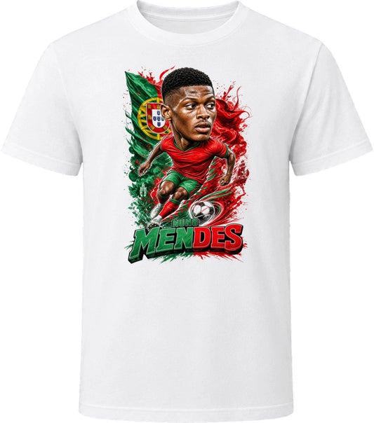 Nuno Mendes Portugal Soccer Caricature 2026 World Cup T Shirt