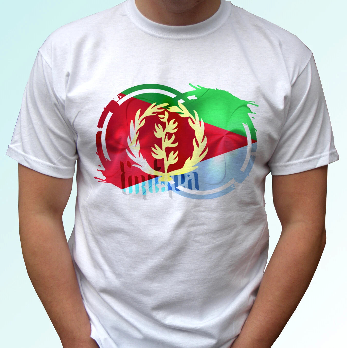 Eritrea flag white t shirt modern top africa tee art design all sizes