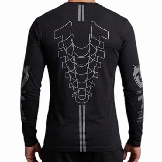 $99 TRUE RELIGION Black MOTO PUFF Horseshoe Long Sleeve Designer Graphic T-shirt