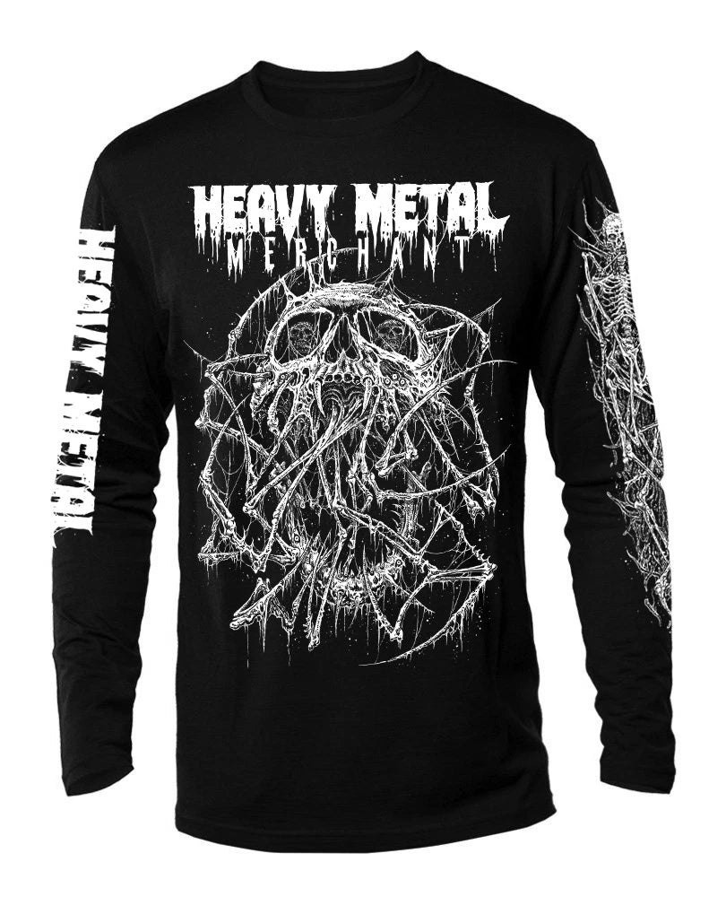 Heavy Metal Merchant Long Sleeve Shirt S-3XL Black Death Metal
