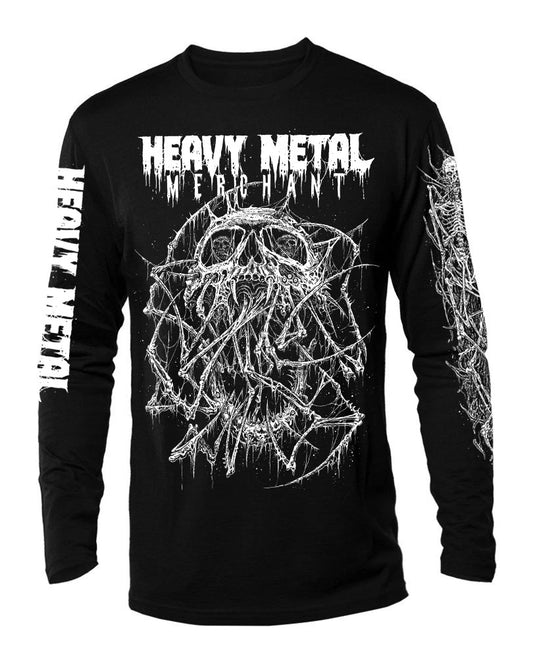 Heavy Metal Merchant Long Sleeve Shirt S-3XL Black Death Metal