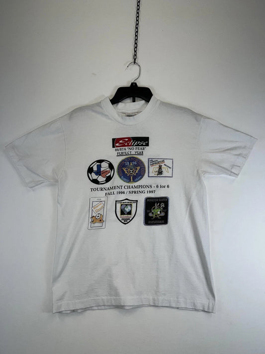Vintage Hanes Shirt Mens Medium PYSA U-11 Boys Soccer Champions 1996 1997 90s