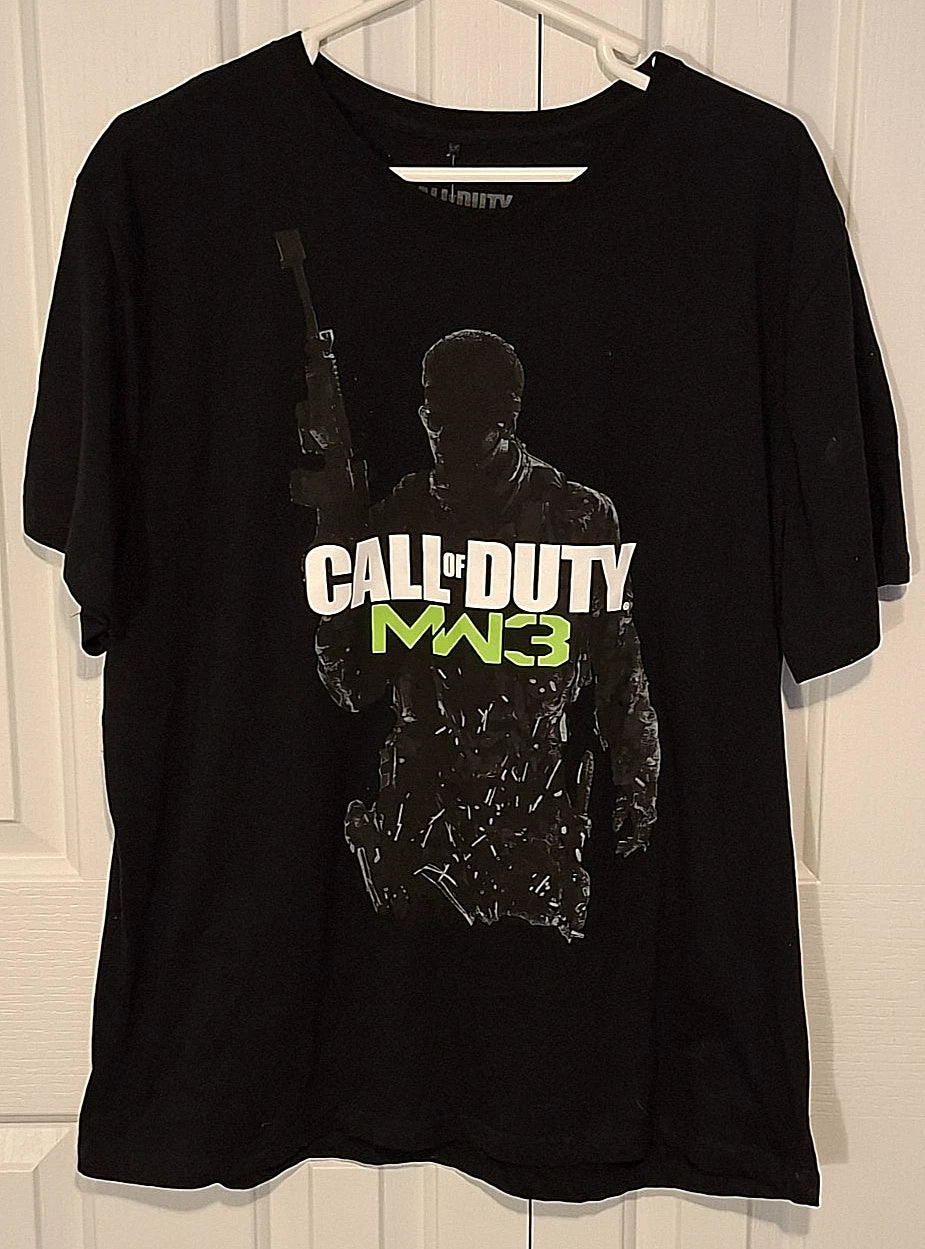 CALL OF DUTY MODERN WARFARE 3 MW3 Silhouette Tee 2XL Black Gamer T‑Shirt *BNWT*
