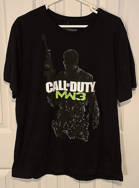 CALL OF DUTY MODERN WARFARE 3 MW3 Silhouette Tee 2XL Black Gamer T‑Shirt *BNWT*