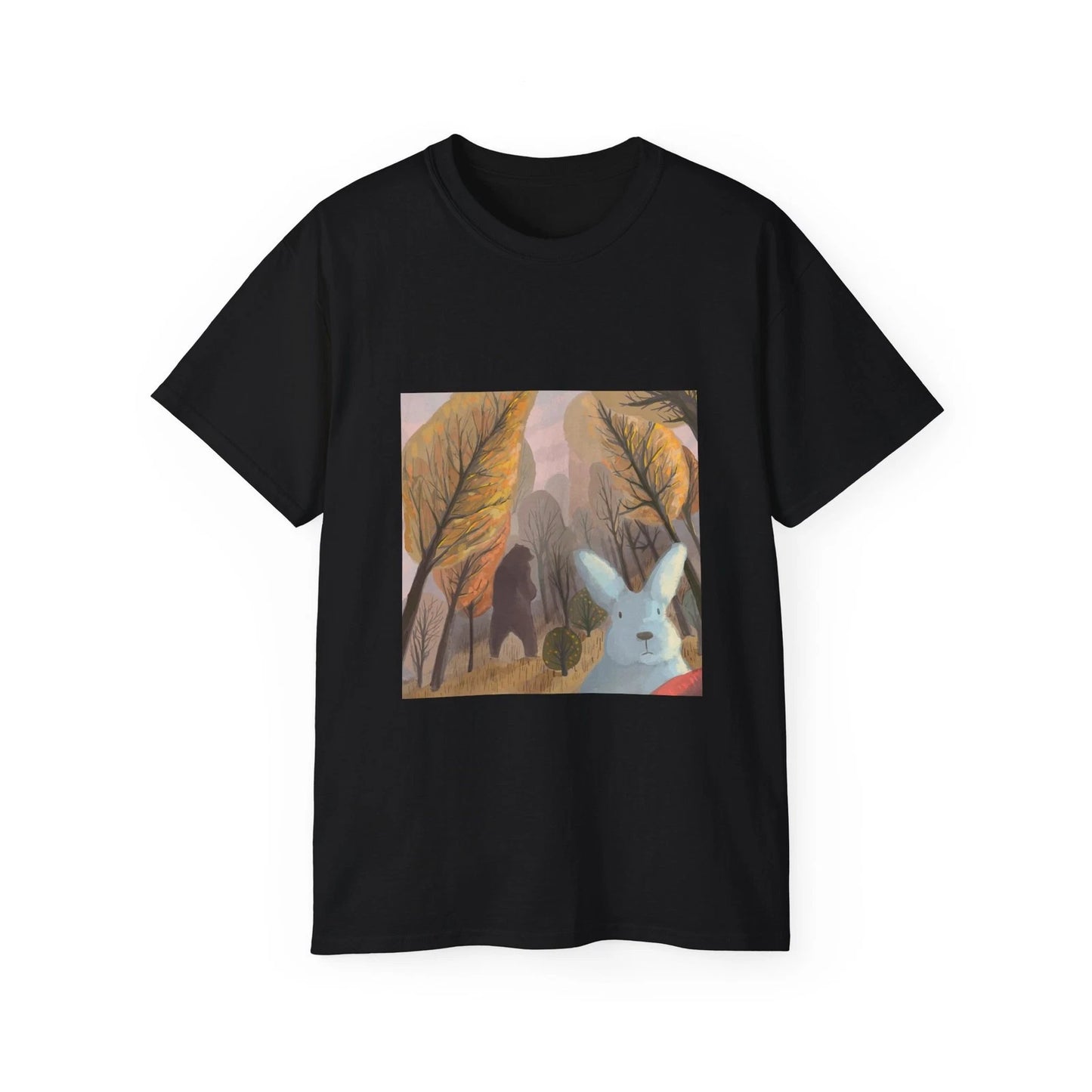 Forest Autumn Nature Animals Rabbit Bear | Custom Graphic T-Shirt