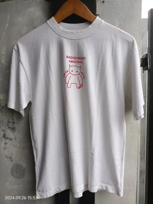 Radiohead Amnesiac Promo Tour Tee Vintage Indie Rock Graphic Shirt S-5XL