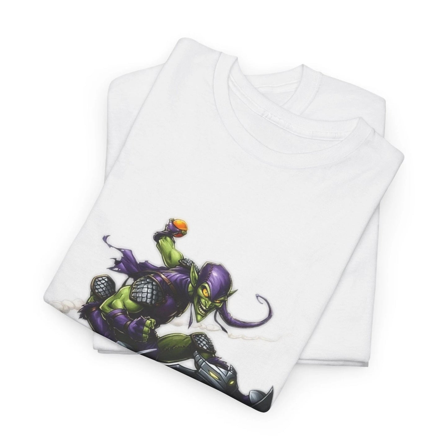Green Goblin Unisex Heavy Cotton Tee, Cool Graphic Comic Shirt, Green Goblin Tee