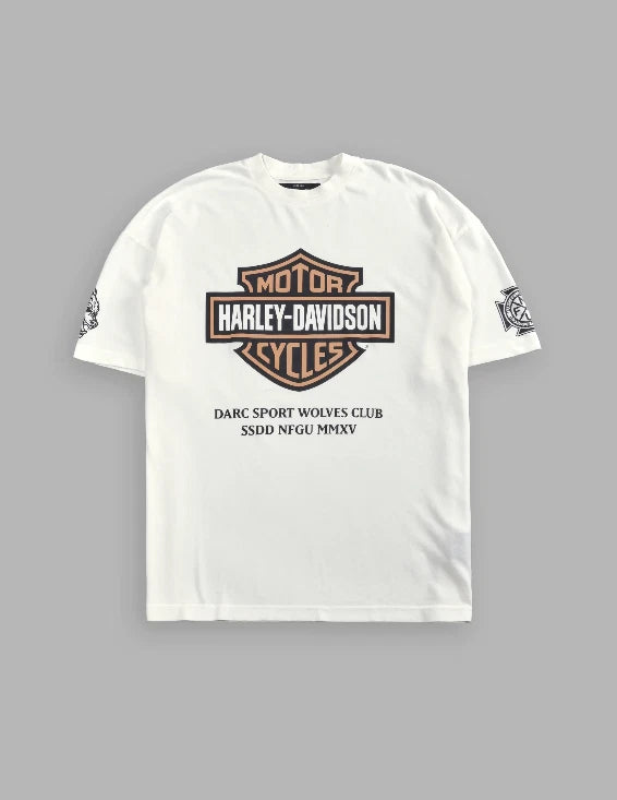 Darc Sport X Harley Davidson - Large - Our Clubs Premium Tee in Cream