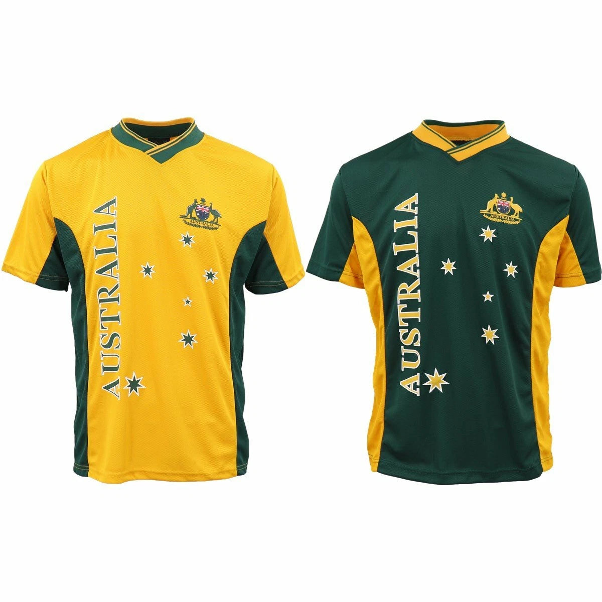 Adults Kids Men's Sports Soccer Rugby Jersy T Shirt Australia Day Polo Souvenir