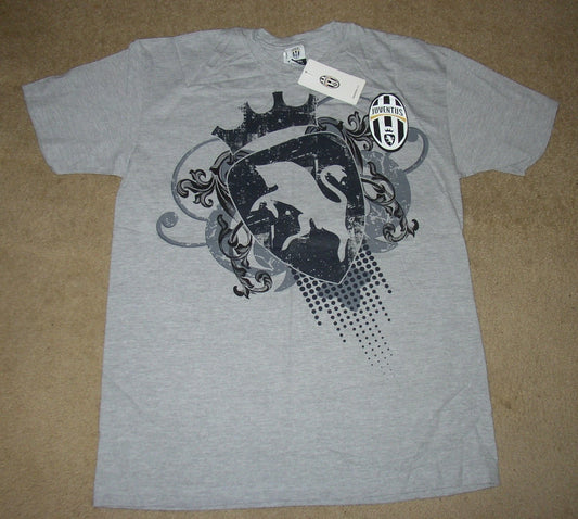 Vintage Y2K JUVENTUS Silver Crown T-Shirt SZ Mens XXL New Old Stock New W/ Tag