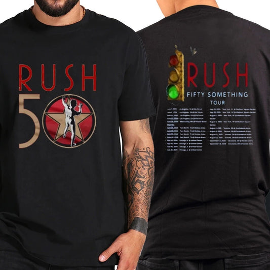 Rush Fifty Something Tour Shirt, Rush 50th Anniversary World Tour Tee, Rock Fans