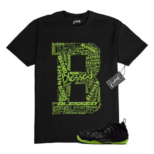 Foamposite Volt Black Air One T Shirt Match B BLS