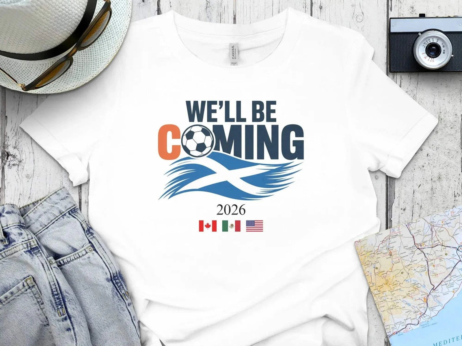 We'll Be Coming Scottish Football World Cup 2026 Tee