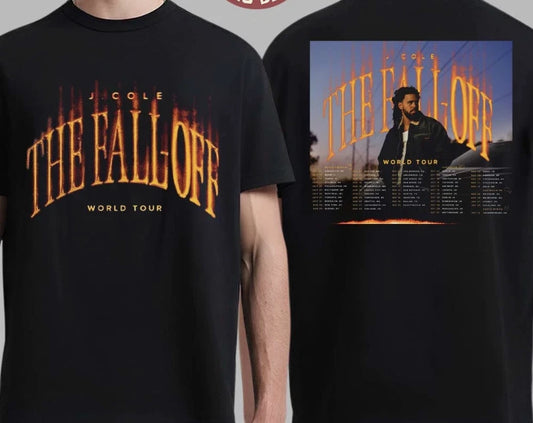 J Cole The Fall Off World Tour 2026 Schedule Dates Two Sided T-Shirt