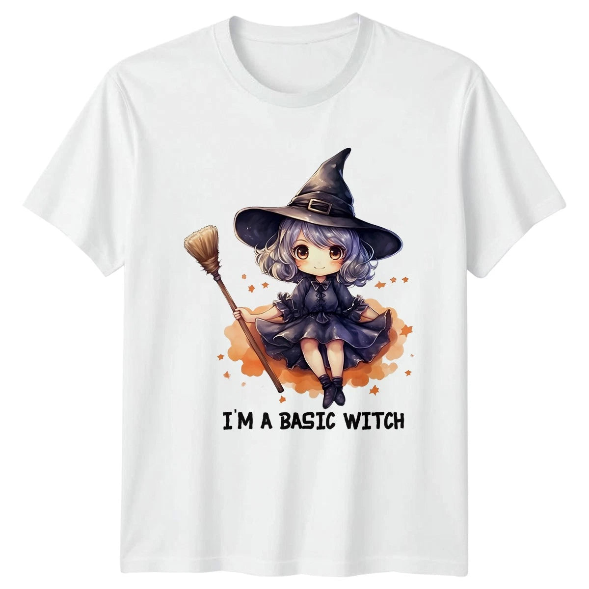 Im A Basic Witch Womens T-Shirt Witchcraft Halloween Halloween Gift For Her