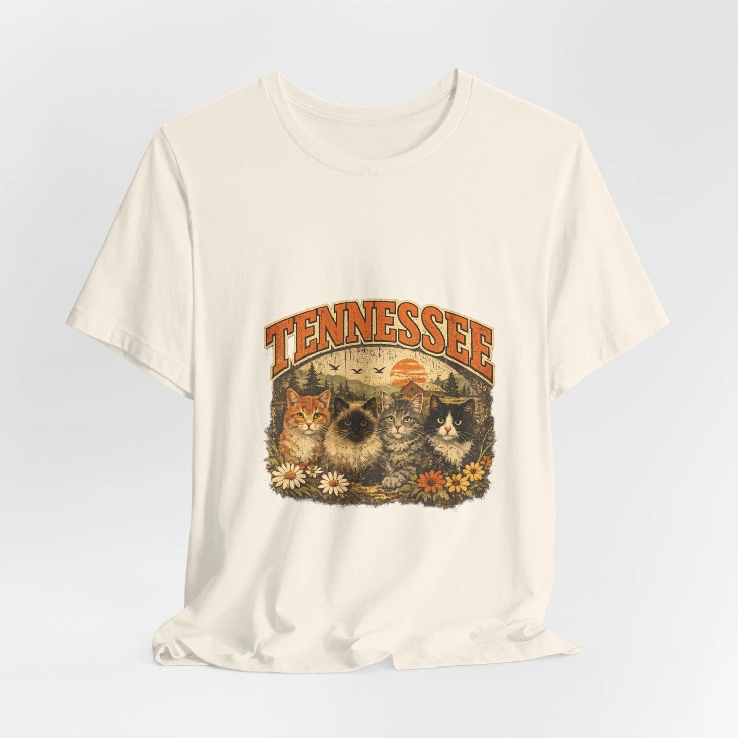 Tennessee cat shirt vintage retro cats graphic tee cute cat lover gift idea