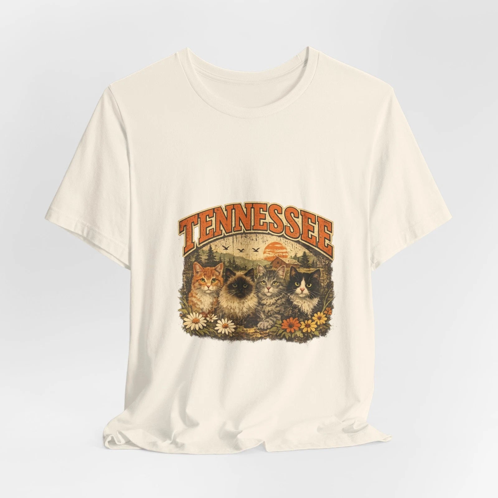 Tennessee cat shirt vintage retro cats graphic tee cute cat lover gift idea