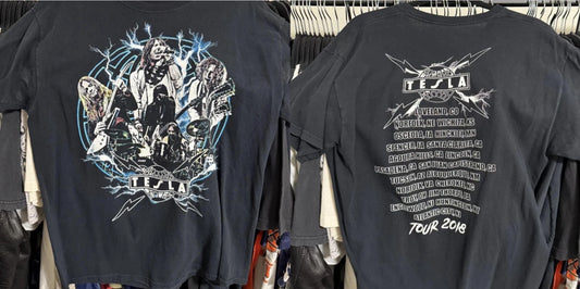 Tesla Rock Band T Shirt Graphic Tee Vintage Style Concert Tee USA S-5XL