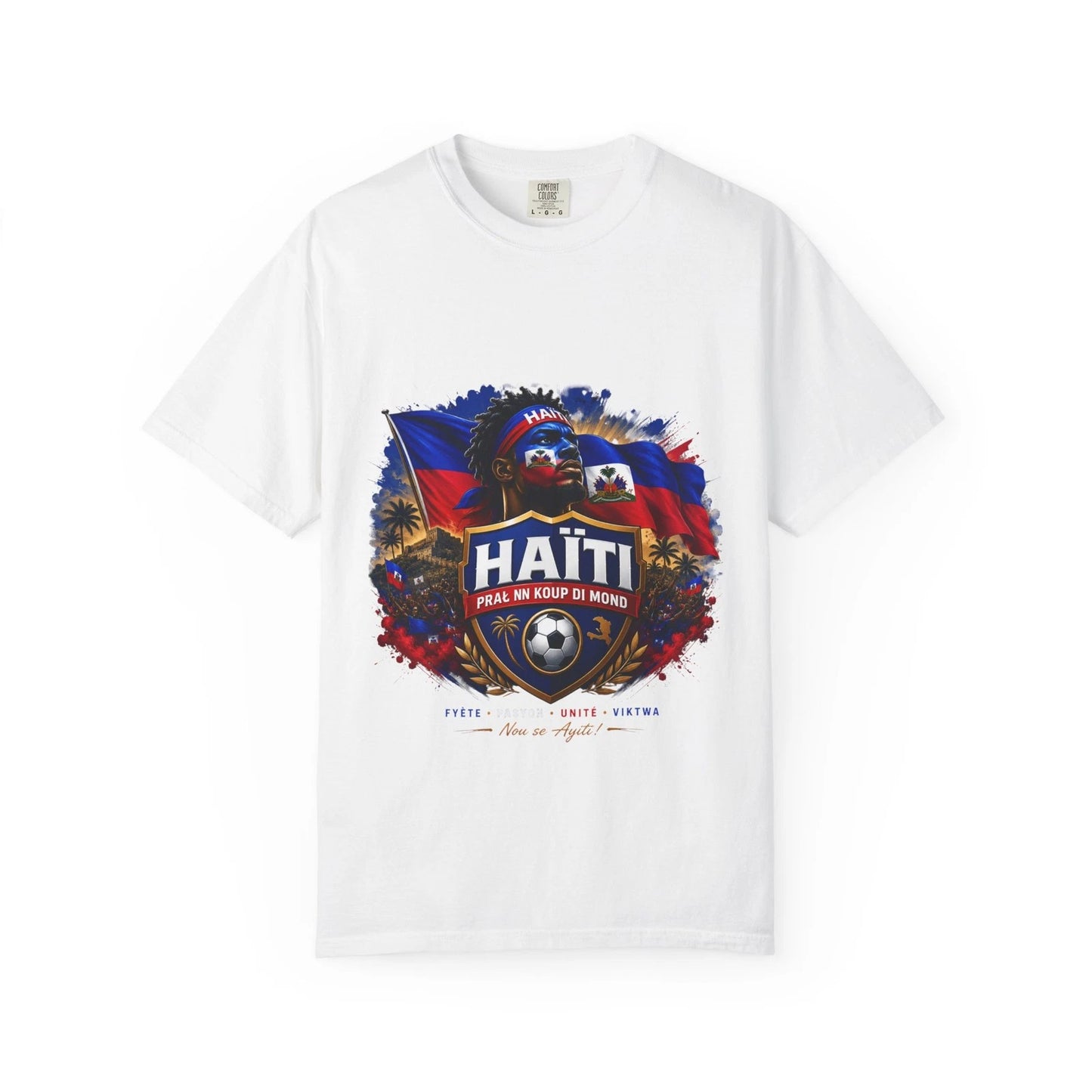 Haiti Football Pride T-Shirt | Nou nan Batay design