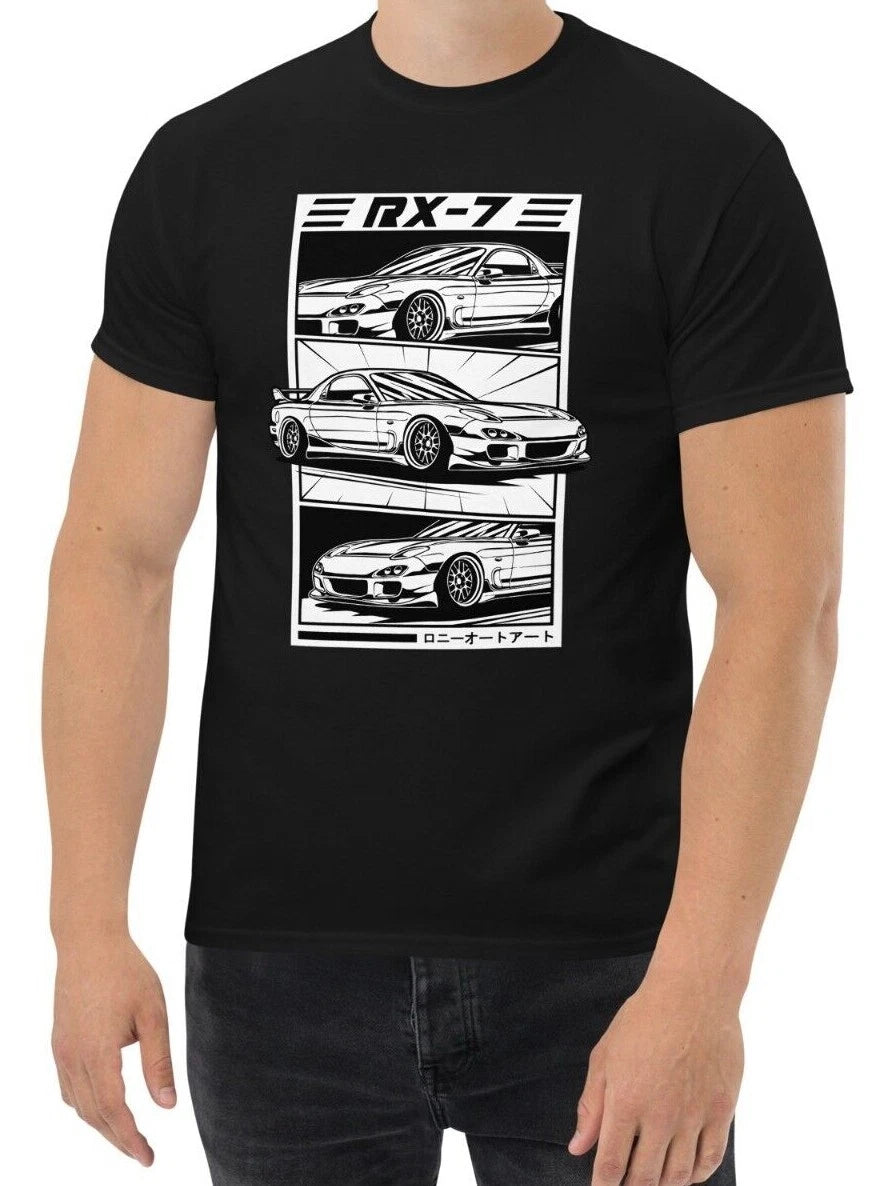 New JDM RX-7 Men's T Shirt S-3XL Assorted Colors