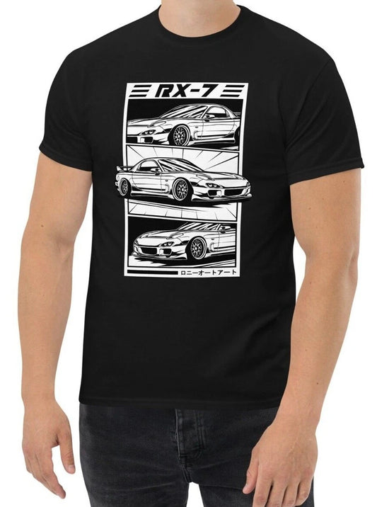 New JDM RX-7 Men's T Shirt S-3XL Assorted Colors