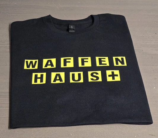 WAFFEN HAUS Waffen House German Military T Shirt Funny WW2 WWII waffle