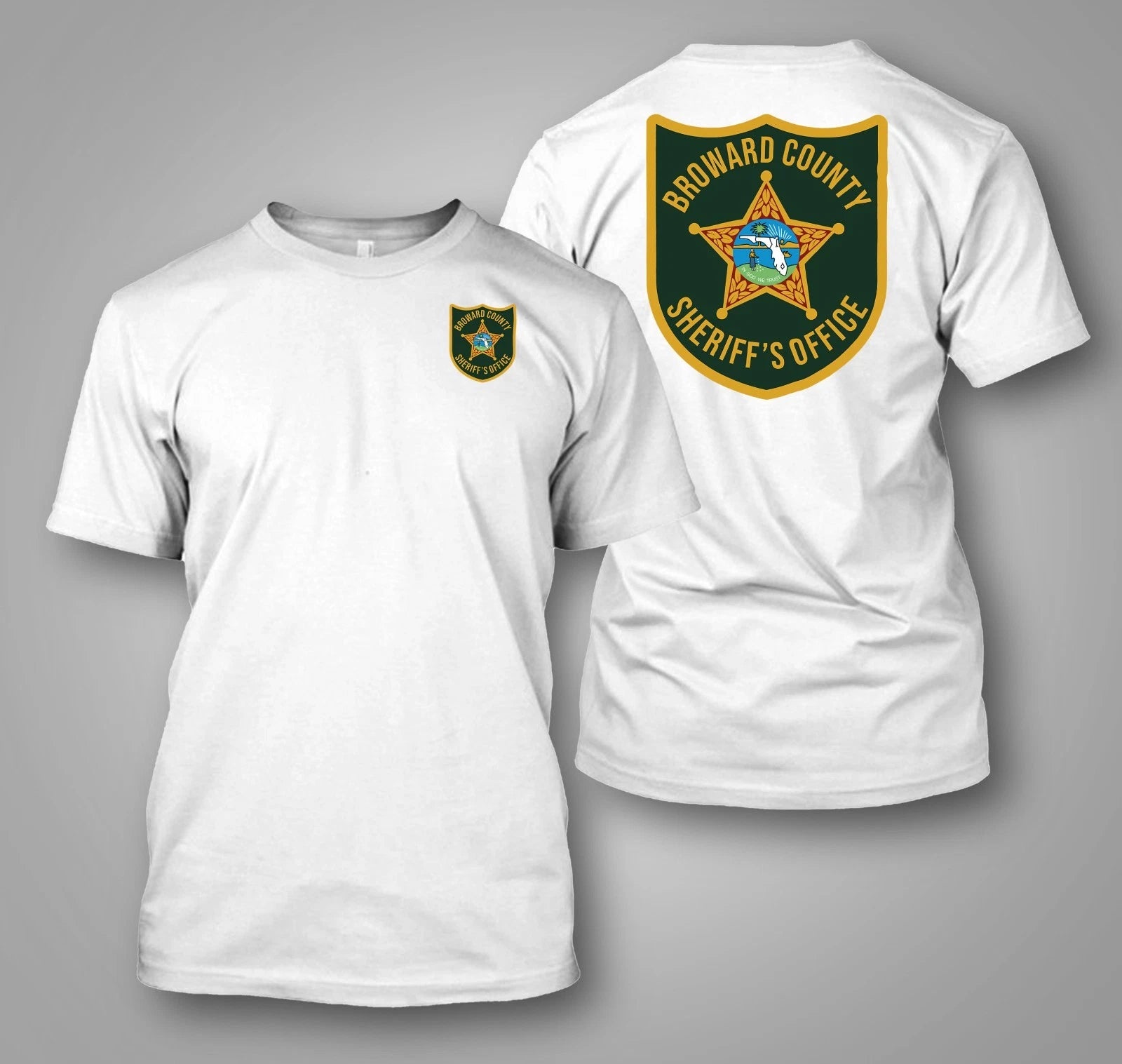 Broward County Sheriff's Office -  Custom Men's Back and front T-Shirt Tee