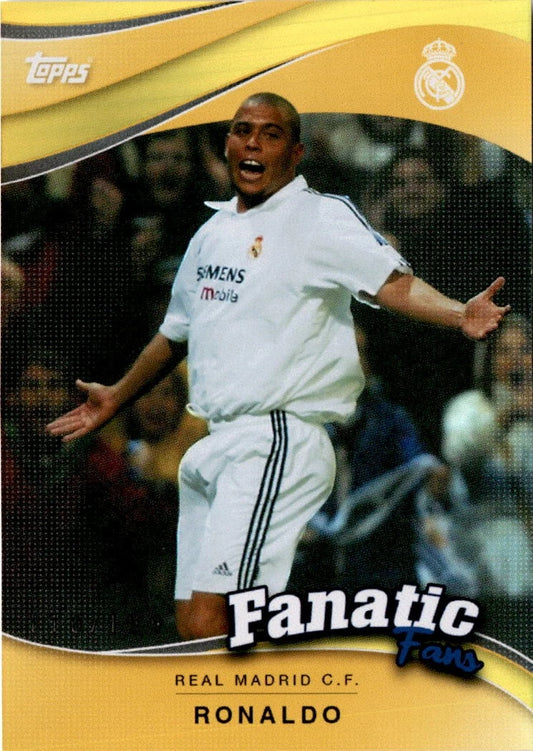 2024-25 Topps Real Madrid Fan Set #FF-3 Ronaldo Fanatics Fans Yellow #/199