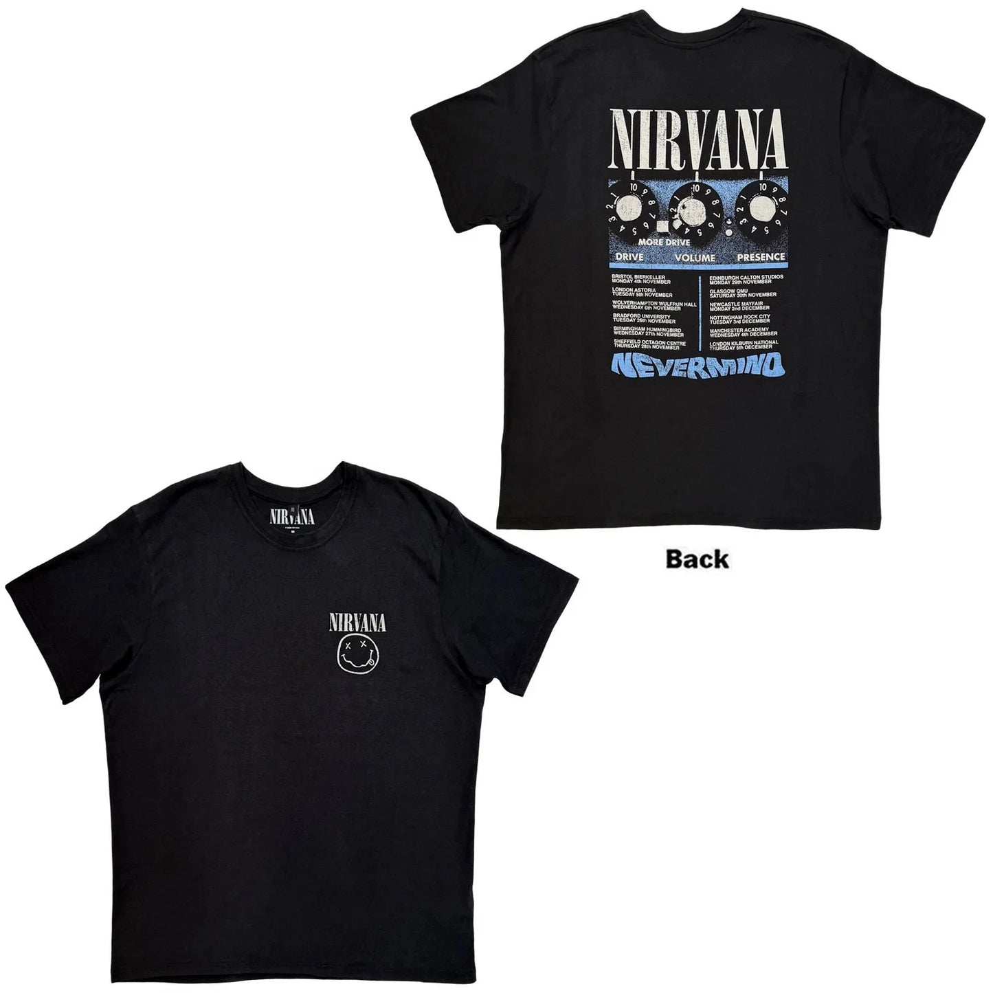 Nirvana  Premium Carbon T-Shirt: More Drive (Black) (Back Print) OFFICIAL NEW