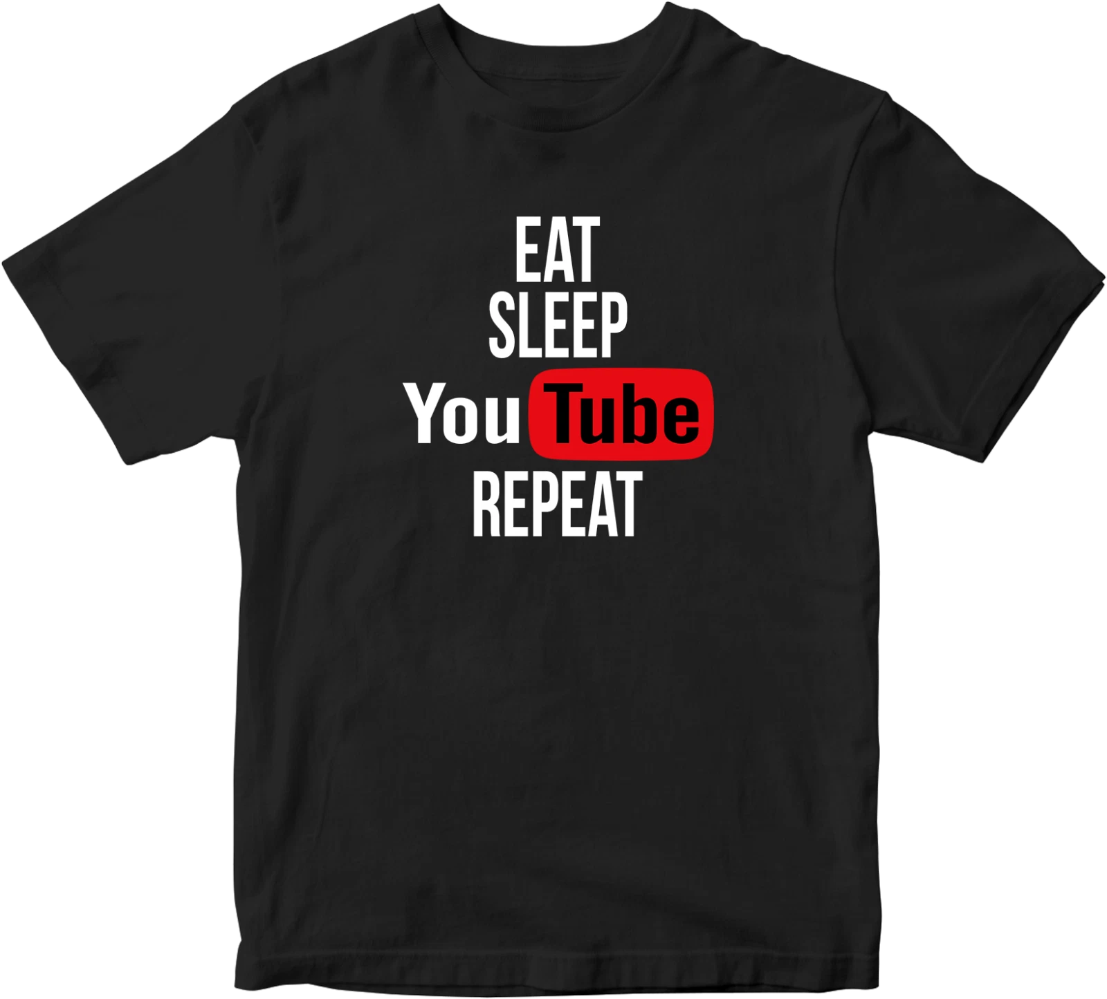 Eat Sleep Youtube Repeat T-shirt Youtuber VLOG Funny Novelty Vintage Party Gifts