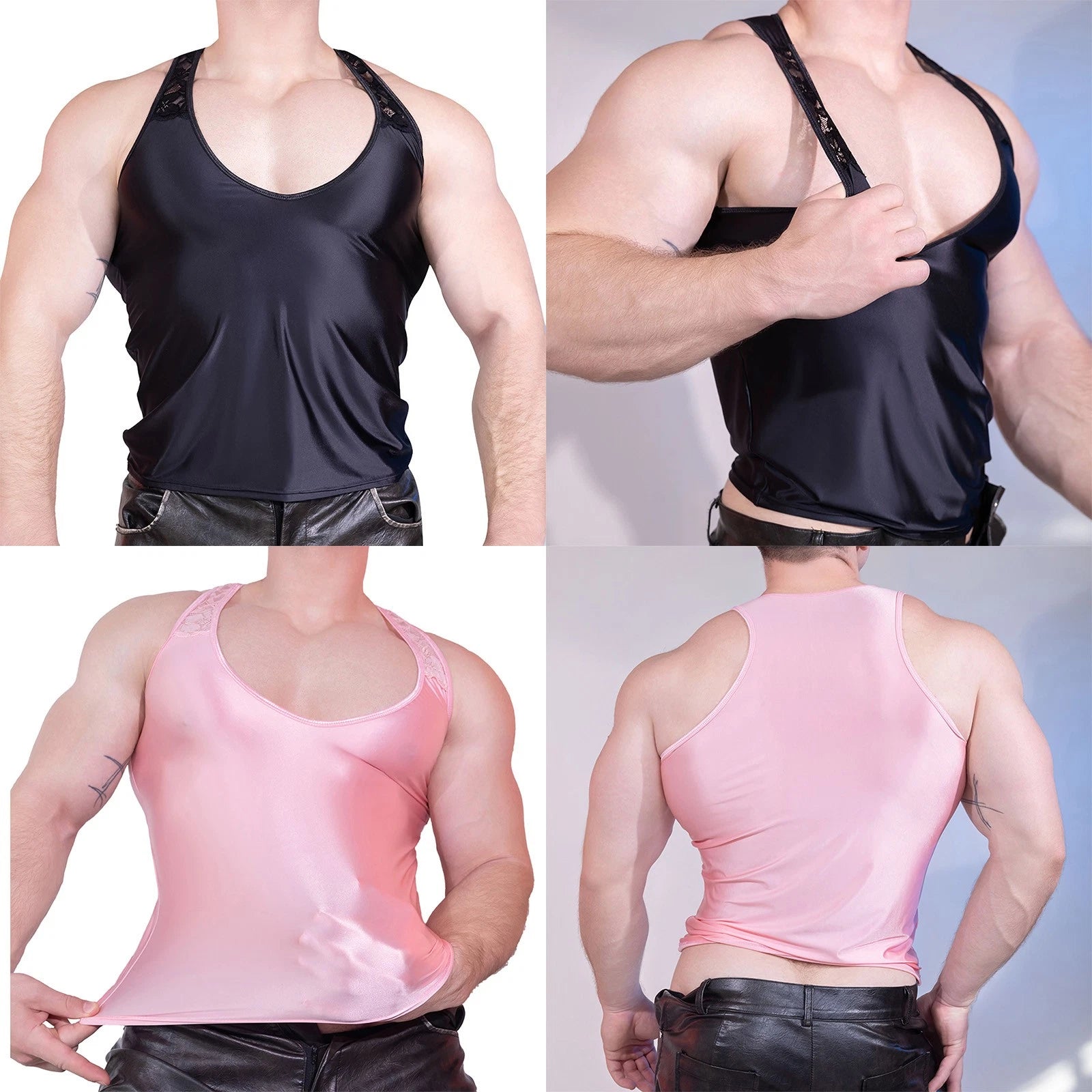 Mens Sports Showing Muscle Clubwear Sleeveless Gym Carnivals Tank Top Sexy Vest