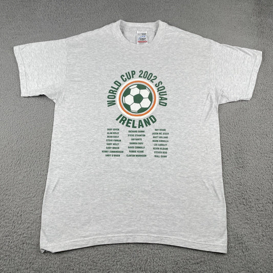 Vtg FOTL Screen Stars L World Cup 2002 Squad Ireland Y2K Era Soccer Futbol EUC