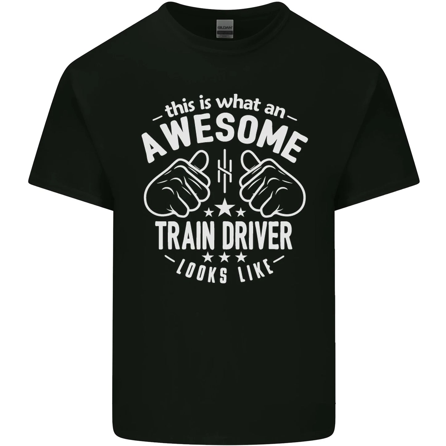 An Awesome Train Driver Looks Like Mens Cotton T-Shirt Tee Top