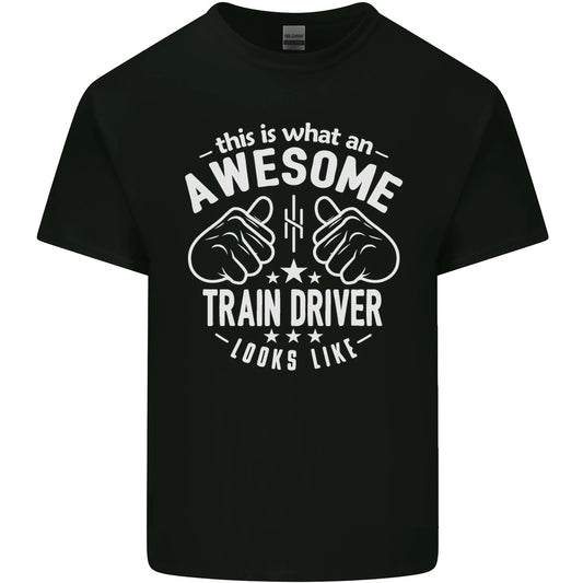 An Awesome Train Driver Looks Like Mens Cotton T-Shirt Tee Top