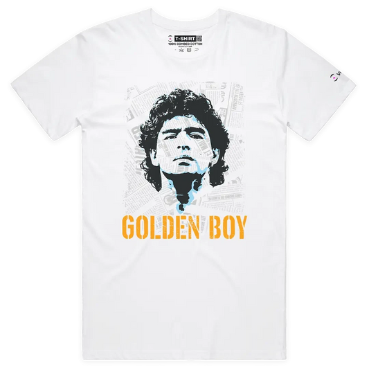 VOICEART Maradona The Golden Boy Sports Graphic Premium T-Shirt for Soccer Fans