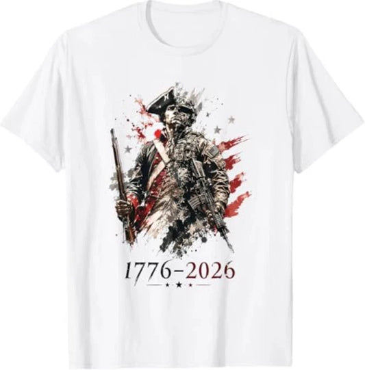1776-2026 Patriotic Soldier 250th Anniversary 4th July T-Shirt