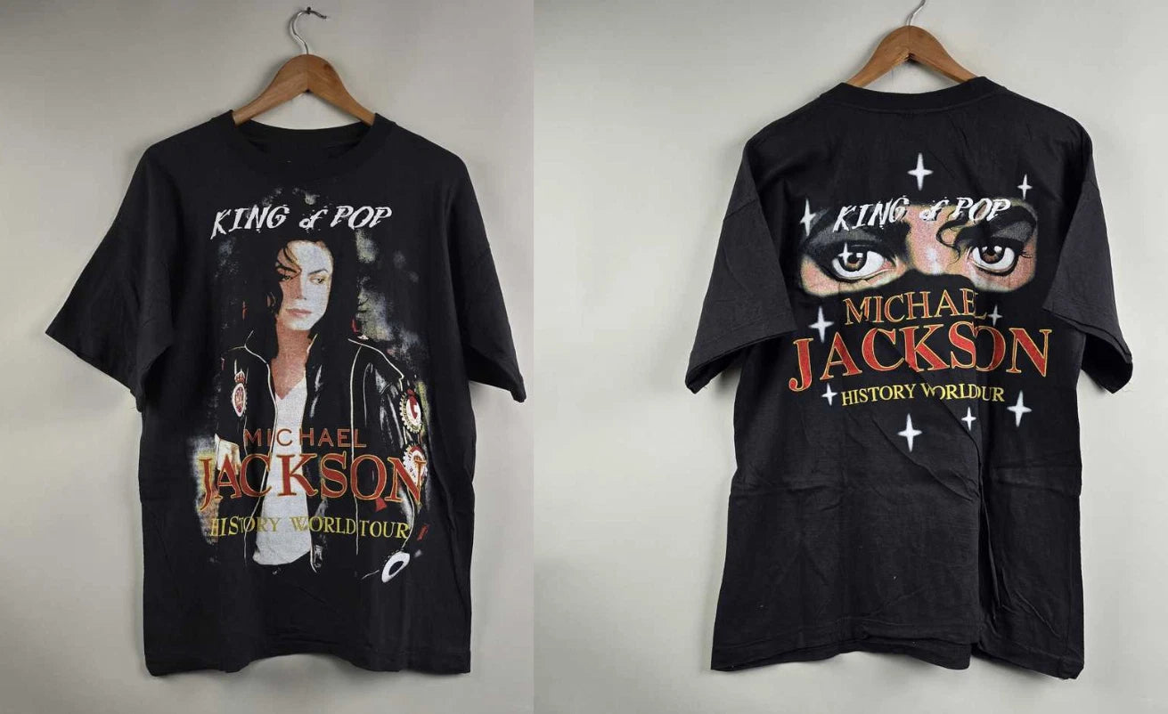 Vintage 90s Michael Jackson HIStory World Tour T-Shirt Rare Band Tee S-5XL