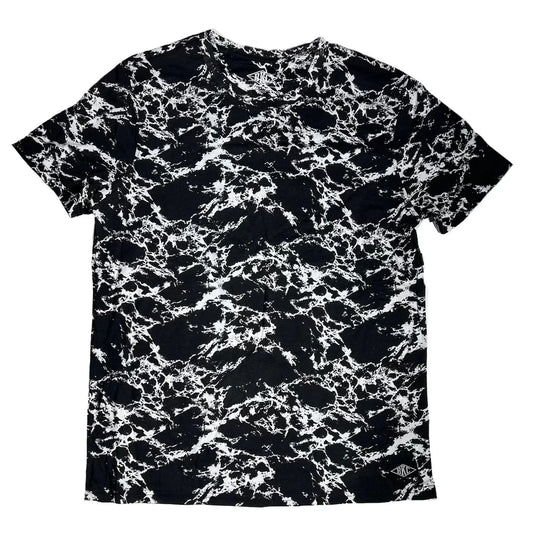 BKC Men's Marble Design T-Shirt - Medium Size (Black & White Print)