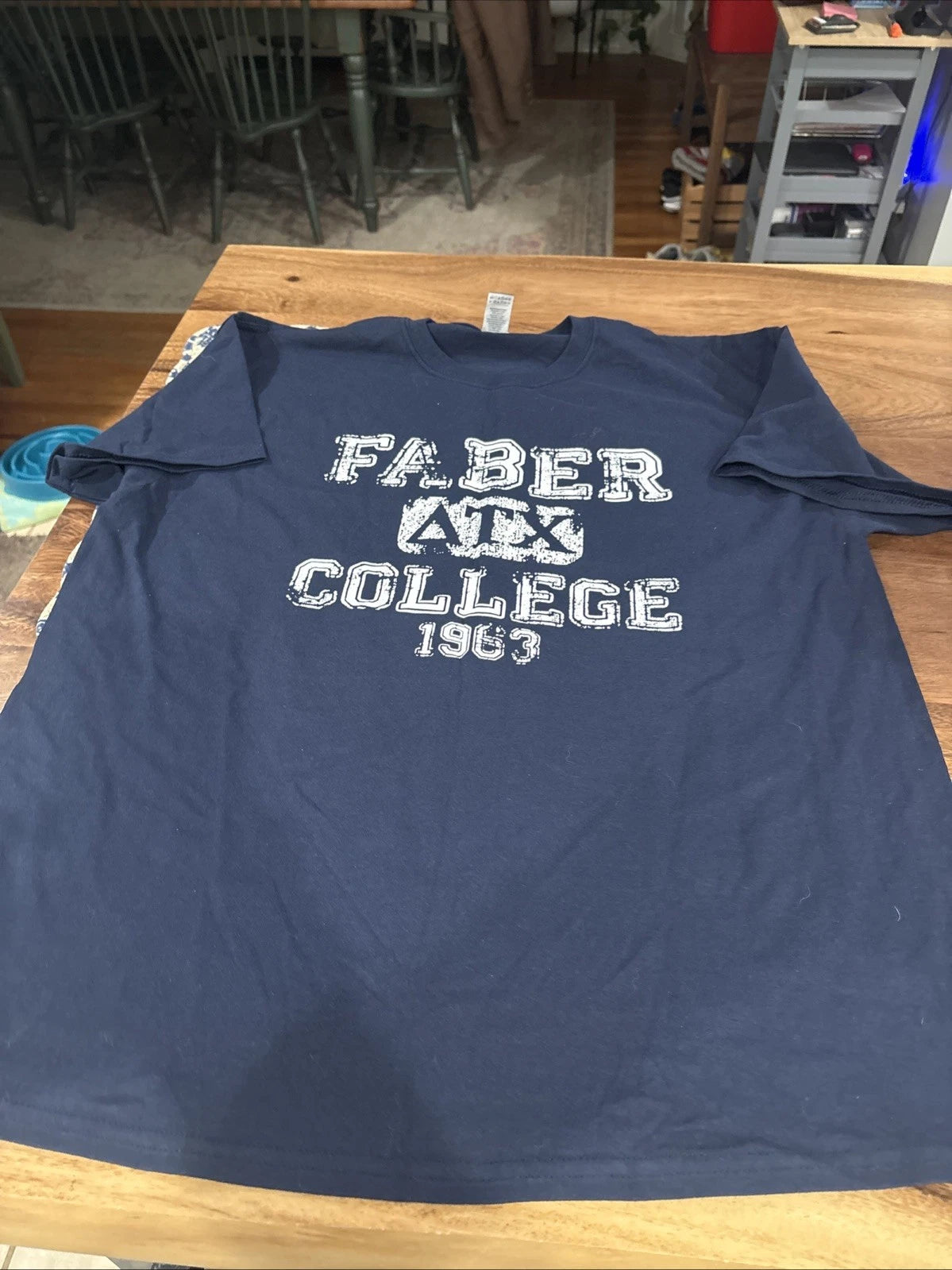 MENS Faber College Funny  Animal House  Frat  Party Navy Basic T-Shirt XL NEW