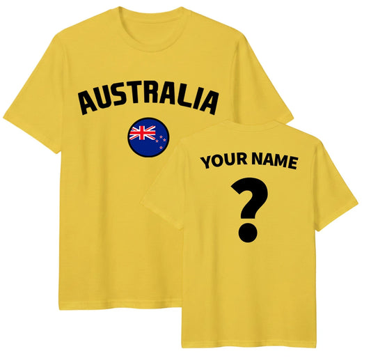 Australia football T Shirt, Personalised football Tee,Custom Name and Number Top