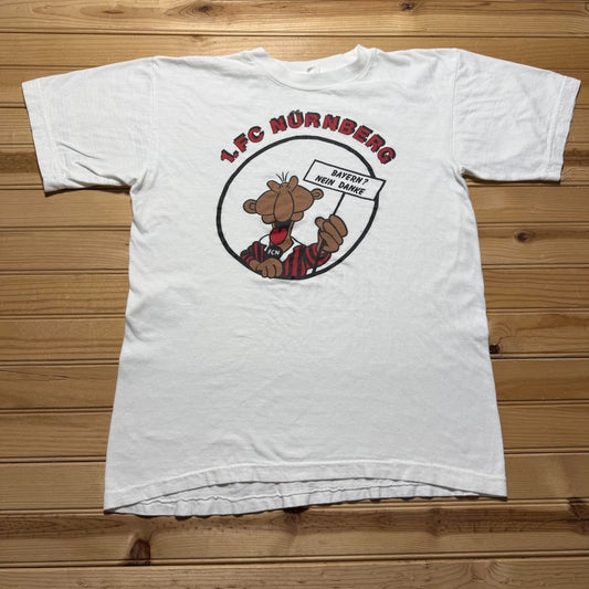 Vintage 90s 1.FC Nürnberg Bayern Nein Danke Cartoon Graphic T-Shirt - Medium