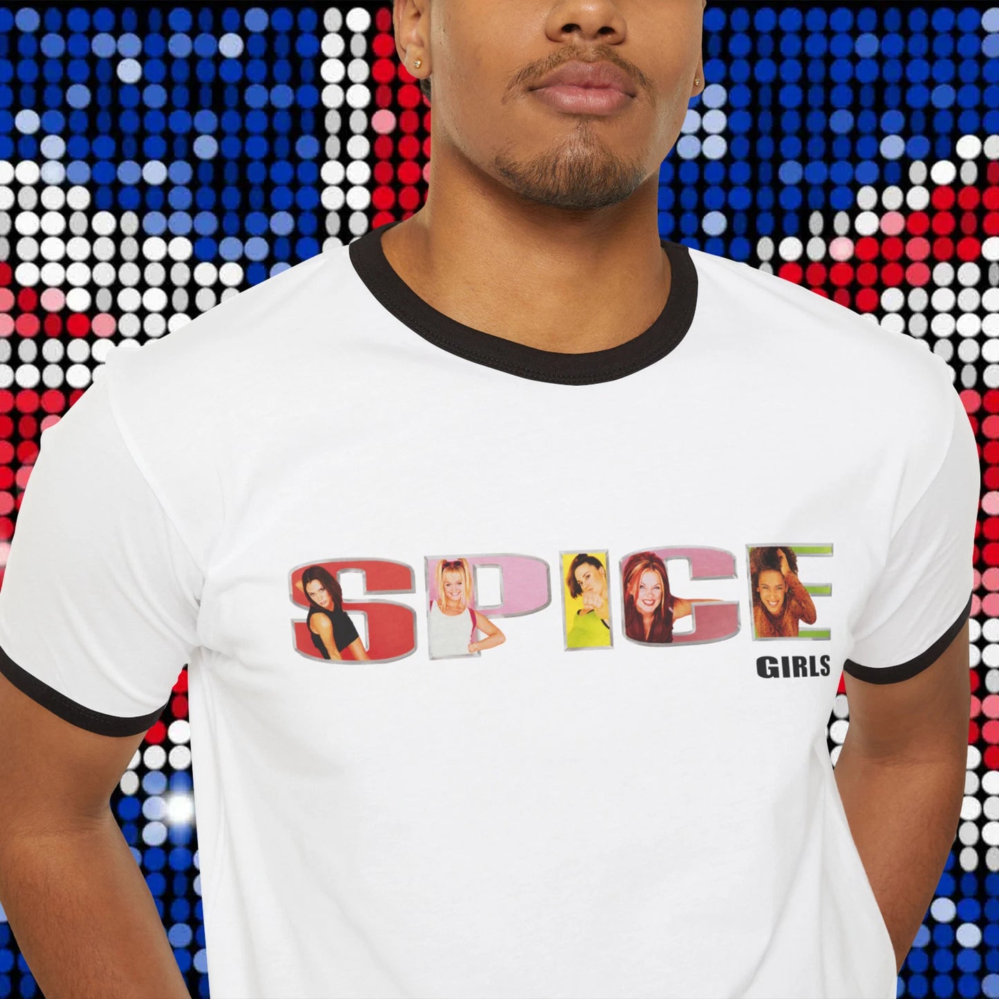 SpiceGirls Ringer T-Shirt – Retro 90s Pop Tee, Girl Power Nostalgia Shirt