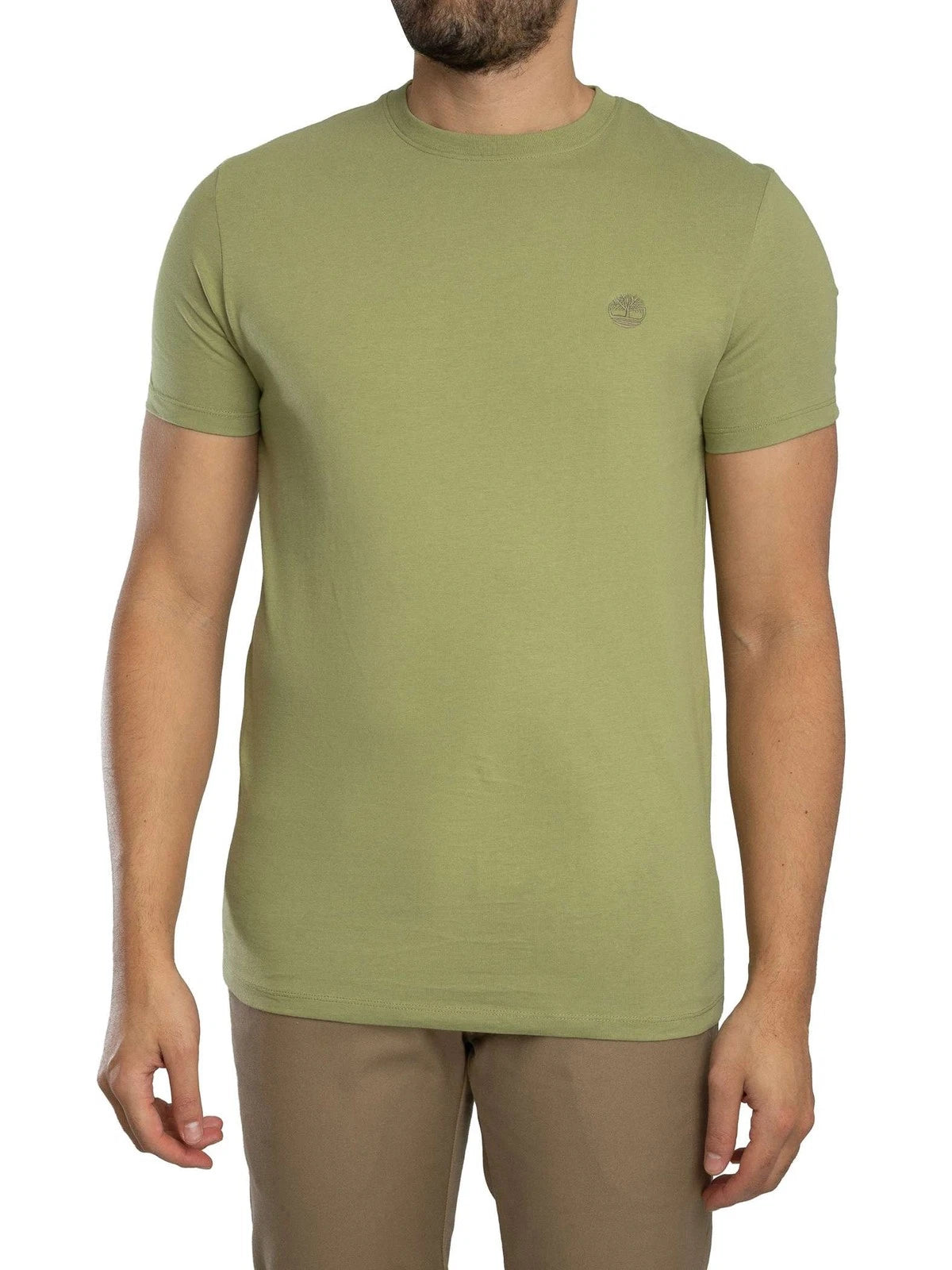 Timberland Men's Slim Fit Embroidered Logo T-Shirt, Green