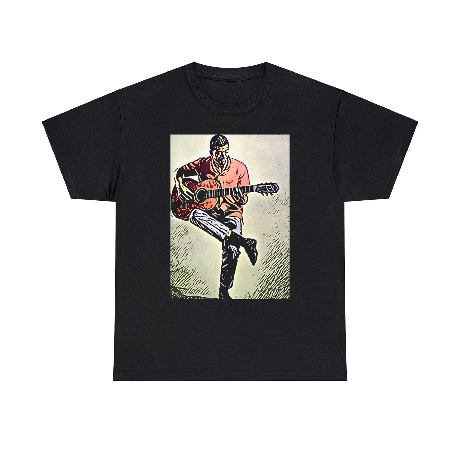 Jorge Ben Jor Graphic Print Crew Short Sleeve Unisex Heavy Cotton Art Tee Shirt