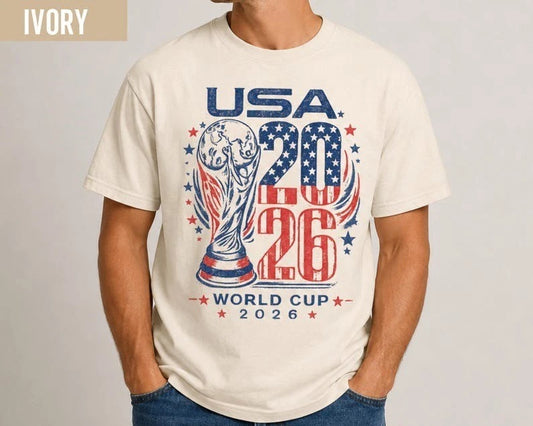 USA Soccer 2026 Vintage Shirt, Football Fan Tee, Patriotic Sports Graphic TShirt