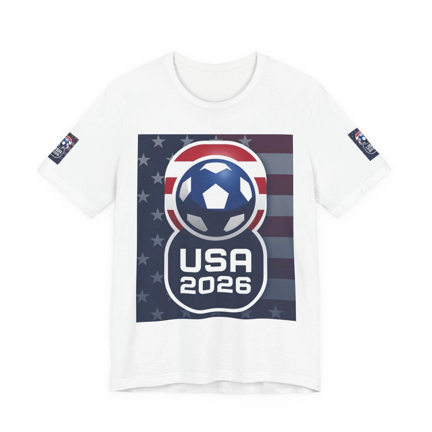 USA 2026 Soccer Logo T-Shirt | American Flag Football World Cup Tee