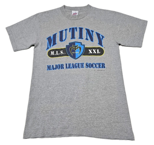 Vintage Tampa Bay Mutiny Major League Soccer T-shirt Mens Size M Medium Grey MLS